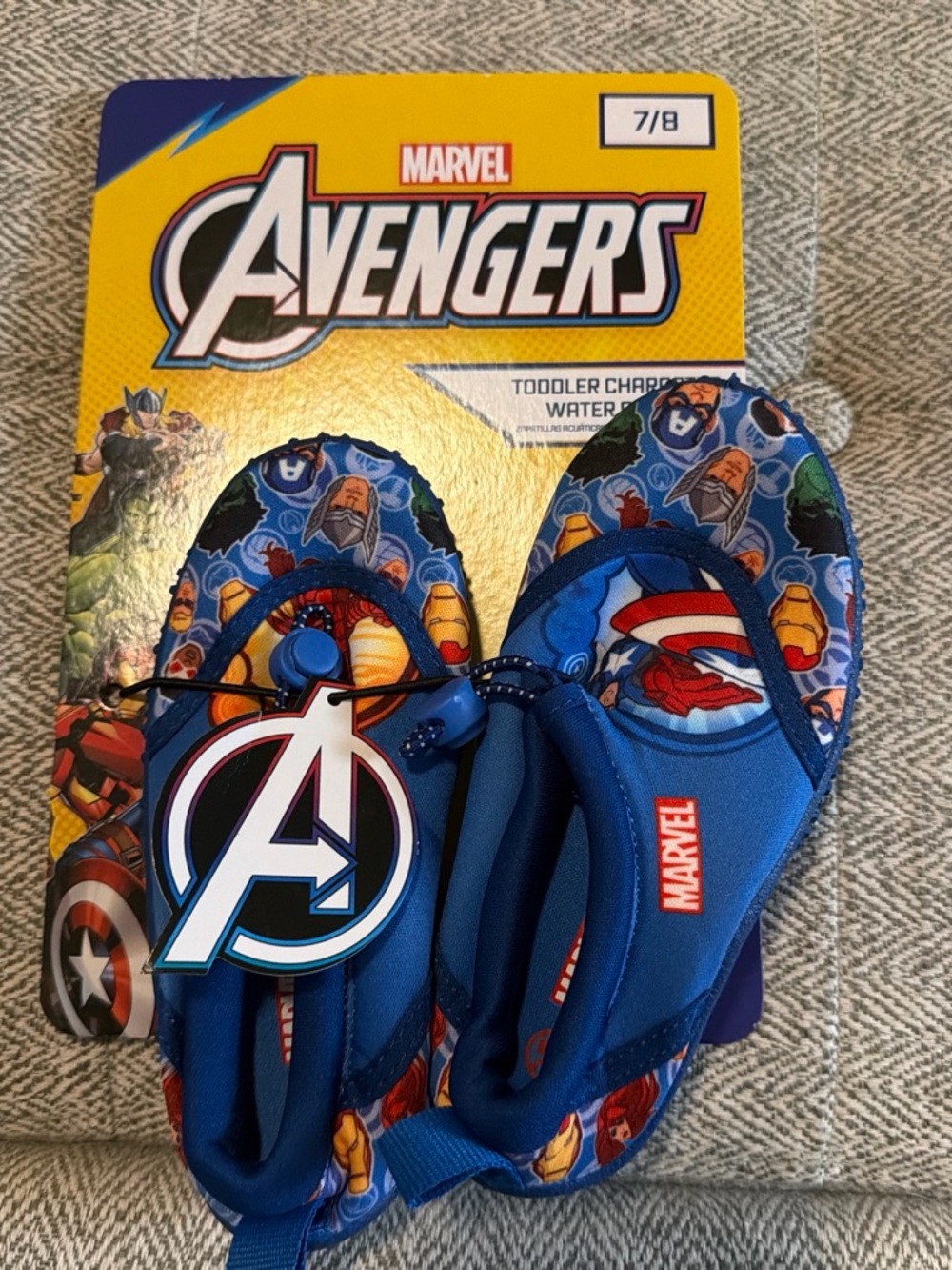 Marvel Avengers Kids Blue Red Multicolor Slip-On Water Shoes